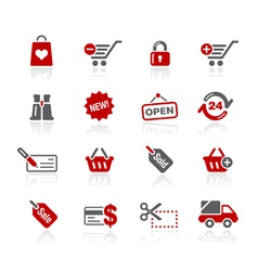 Shopping icons vector image