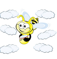 Worker bee cartoon vector image