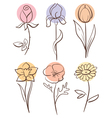 Flower set vector image