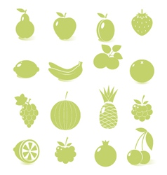 Fruit icons vector image