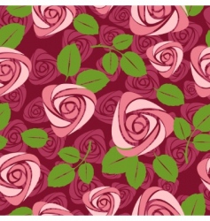 Seamless floral rose vector background vector image