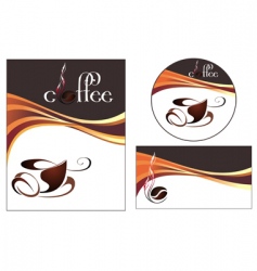 Coffee design elements vector image