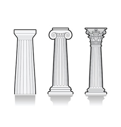 Stylized Greek columns vector image