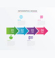 Infographics arrow number 4 step template vector image
