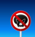 No Mexican pork sign vector image