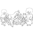 Farm Animals for coloring vector image