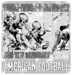 Tough rough american football crack vector image