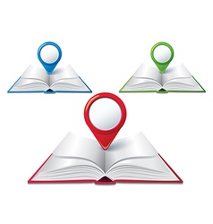 Book icons set vector image