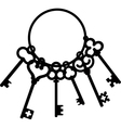 Antique skeleton keys vector image
