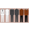 Mans suits for business isolated for design vector image