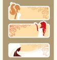 Banners girls vector image