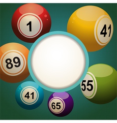 Retro bingo lottery ball background vector image