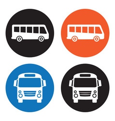 Bus icons vector image
