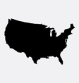 The united states of America map silhouette vector image