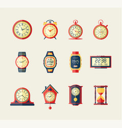 Set clock Royalty Free Vector Image - VectorStock