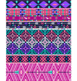 Tribal seamless aztec pattern with birds vector image