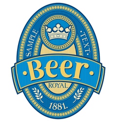 Beer label design vector image