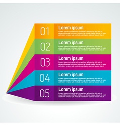 Number list perspective arrow cursor element set vector image