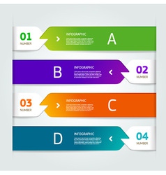 Modern number list infographic banner vector image
