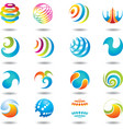 Set of design elements and buttons vector image