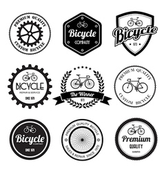 Set of bicycle retro vintage badges and labels vector image