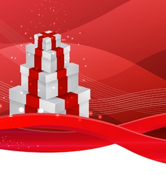 Red vector gift box vector image