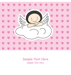 Angel wings on a cloud vector image