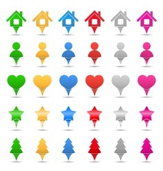 Map Markers vector image