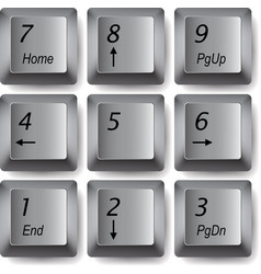 Keyboard keys vector image