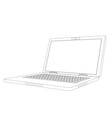 Curve laptop vector image