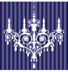 Chandelier silhouette vector image