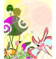 Floral background vector image