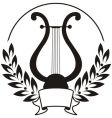 Lyre frame vector image