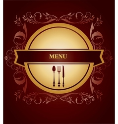 Restaurant menu design vector image