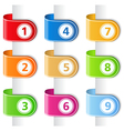 Ribbons with numbers vector image