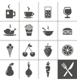 Food and drinks icon set Simplus series vector image