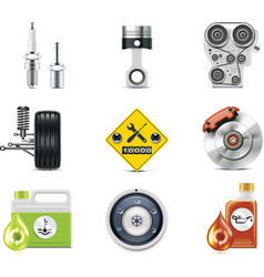Car repair icons vector image