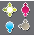 Direction stickers vector image