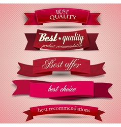 Set of Superior Quality and Satisfaction Guarantee vector image