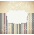 Retro greeting card with floral elements vector image