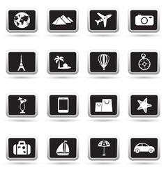 Travel icons vector image