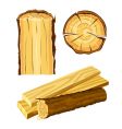 Wooden material wood and board vector image