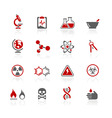 Science icons vector image