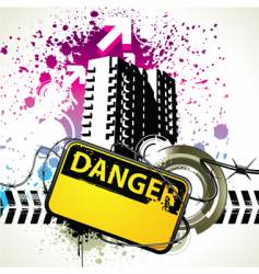 Grunge urban scene vector image
