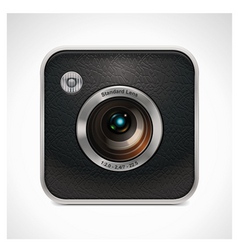 Square retro camera icon vector image