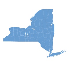 State map of New york by counties vector image