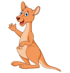 Cute kangaroo cartoon Cute kangaroo cartoon vector image