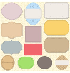 Vintage paper objects vector image