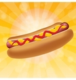 Realistic hot dog vector image