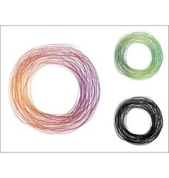 Scribble circle vector image